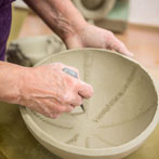 Sarah Villeneau in her studio 2018